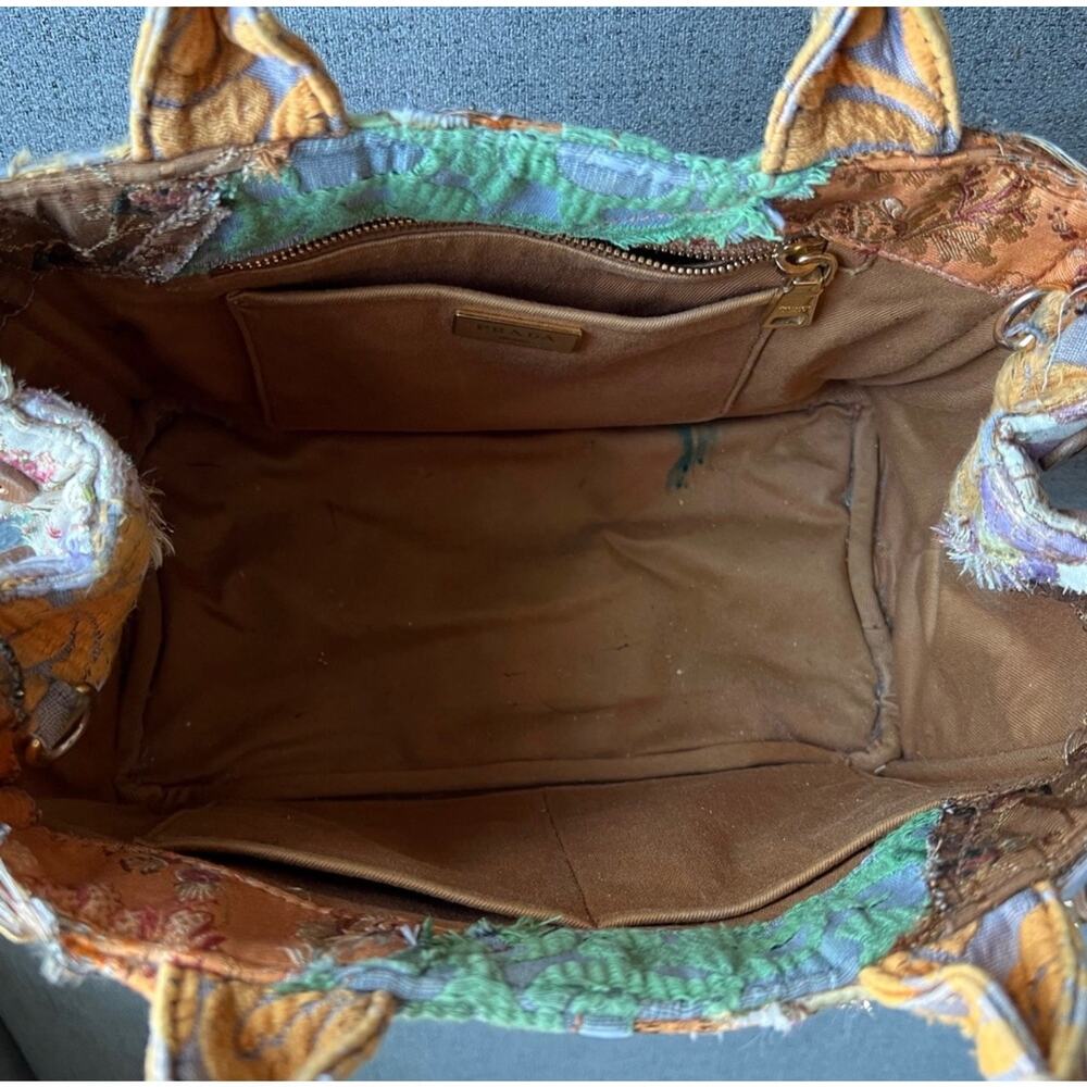 Prada LIMITED EDITION RARE Silk Patchwork Canapa … - image 13